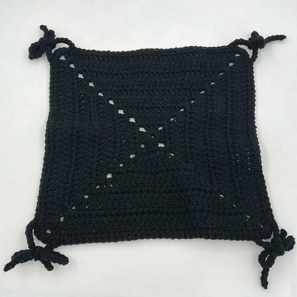 Handmade Pink and Cream Crochet Cat Hammock - Pet Comfort